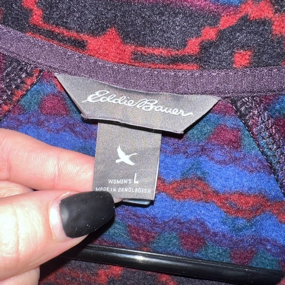 Patterned Fleece Half-Zip Pullover - Picture 3 of 3